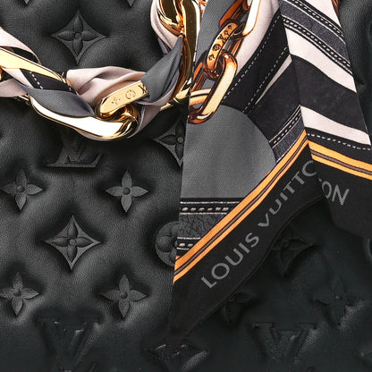 Louis Vuitton Lambskin Embossed Monogram Scarf Coussin PM Black 9 of 11