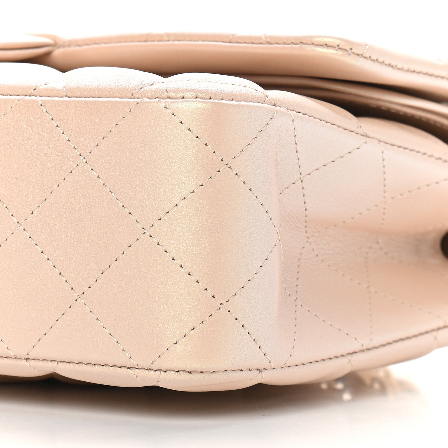 Chanel Iridescent Calfskin Quilted Medium Double Flap Dark Beige 8 of 8