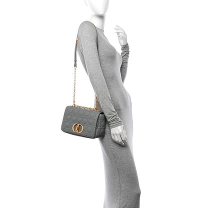 Christian Dior Calfskin Cannage Medium Caro Bag Ethereal Grey 2 of 11