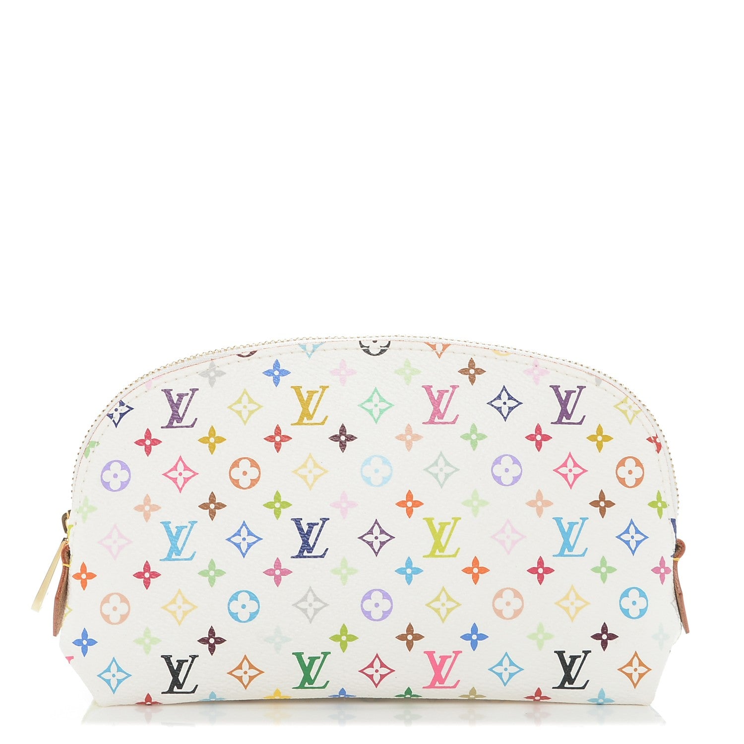 Louis Vuitton Monogram Multicolor Cosmetic Pouch White Litchi 1 of 6