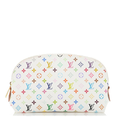 Louis Vuitton Monogram Multicolor Cosmetic Pouch White Litchi 1 of 6