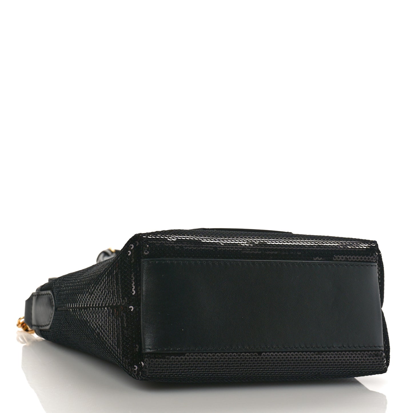 Sequin Small Label Pouch Black