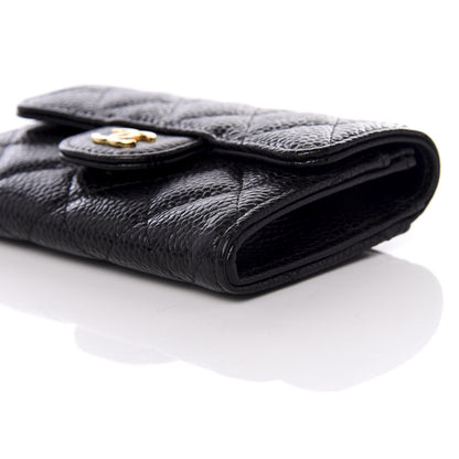 Chanel Caviar Quilted Flap Card Holder Wallet Black 7 of 8