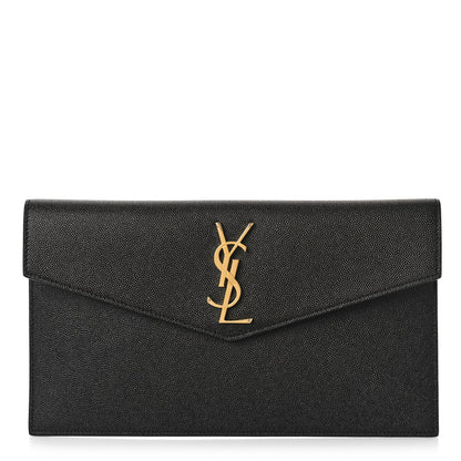 Saint Laurent Grain De Poudre Uptown Pouch Black 1 of 9