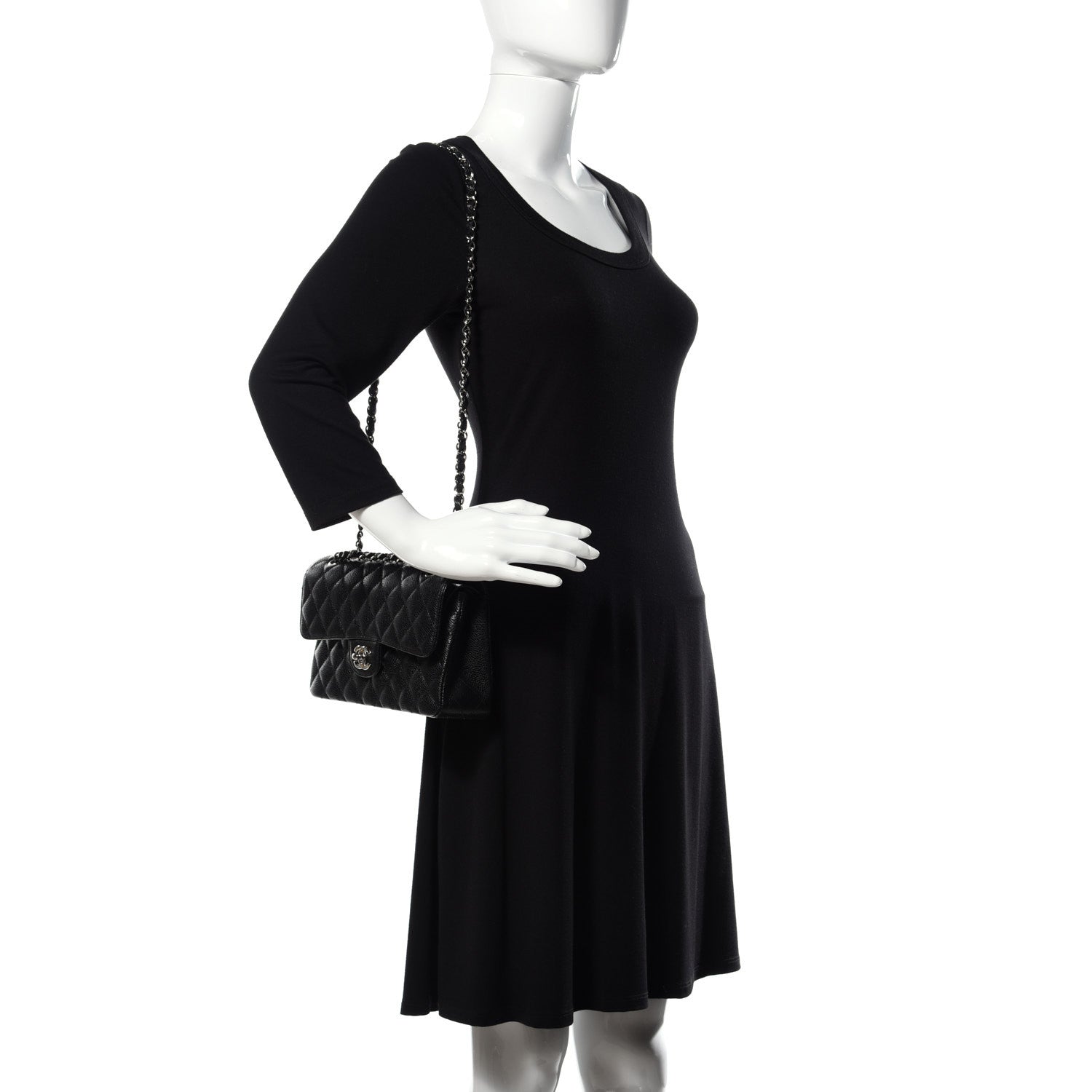 Chanel Caviar Quilted Small Double Flap Black 2 of 9