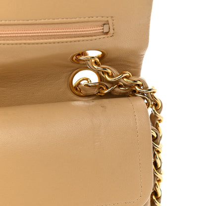 Chanel Lambskin Quilted Small Double Flap Beige 14 of 17