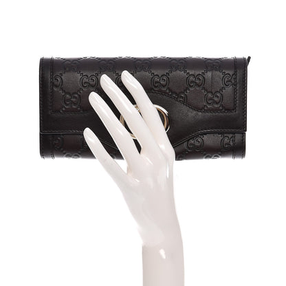 Gucci Guccissima Sukey Continental Wallet Chocolate 2 of 7
