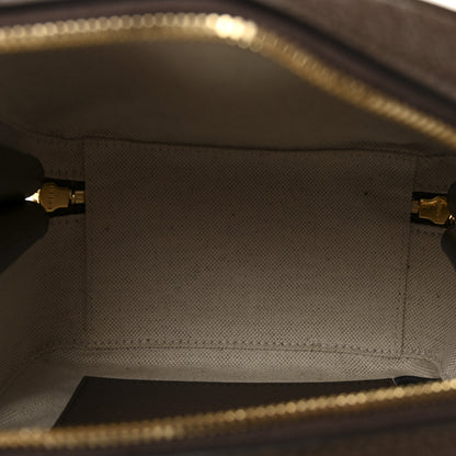 Gucci GG Supreme Monogram Textured Dollar Calfskin Mini Ophidia Top Handle Square Shoulder Bag Beige Ebony New Acero 5 of 9