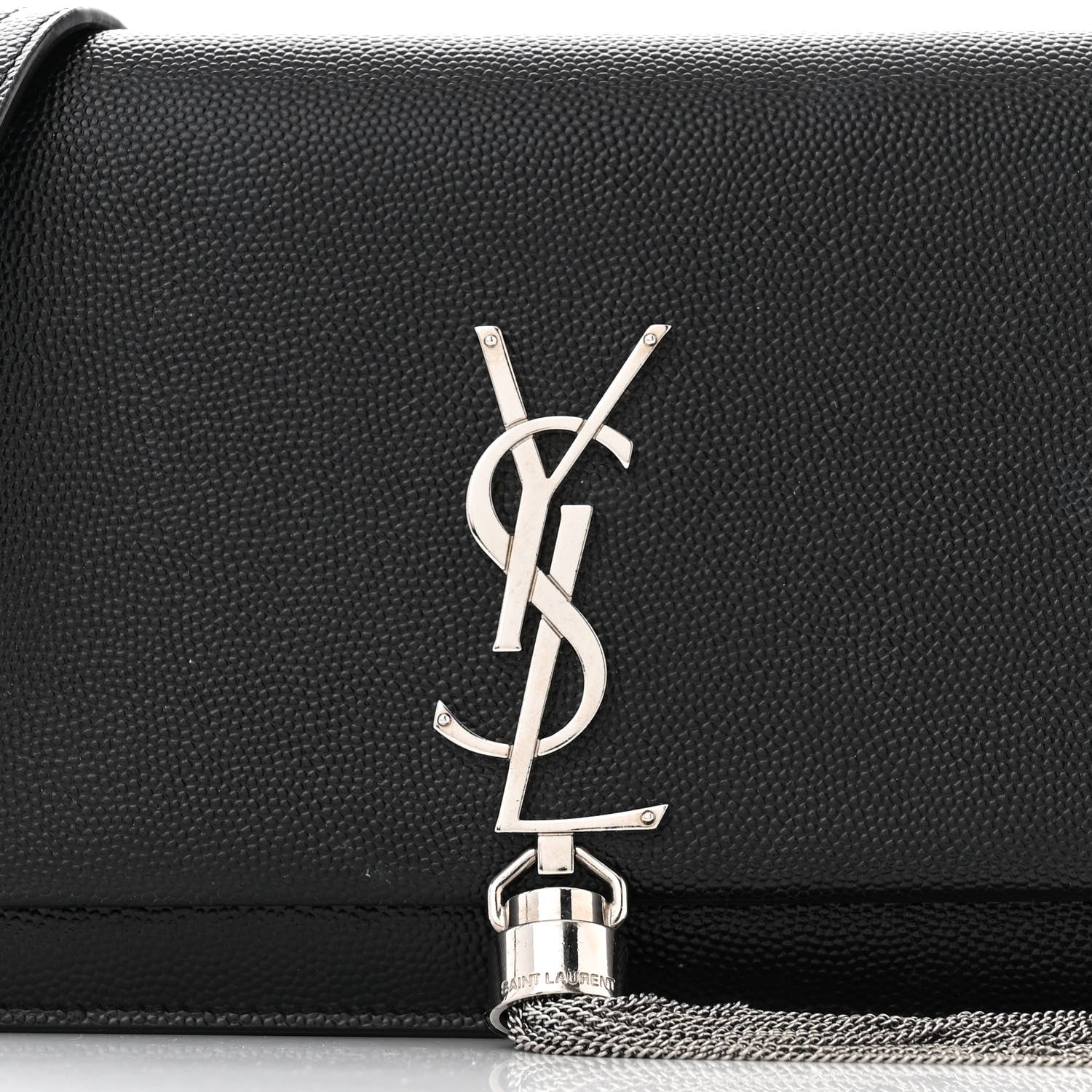 Saint Laurent Grain De Poudre Classic Monogram Kate Tassel Chain Wallet Black 7 of 14