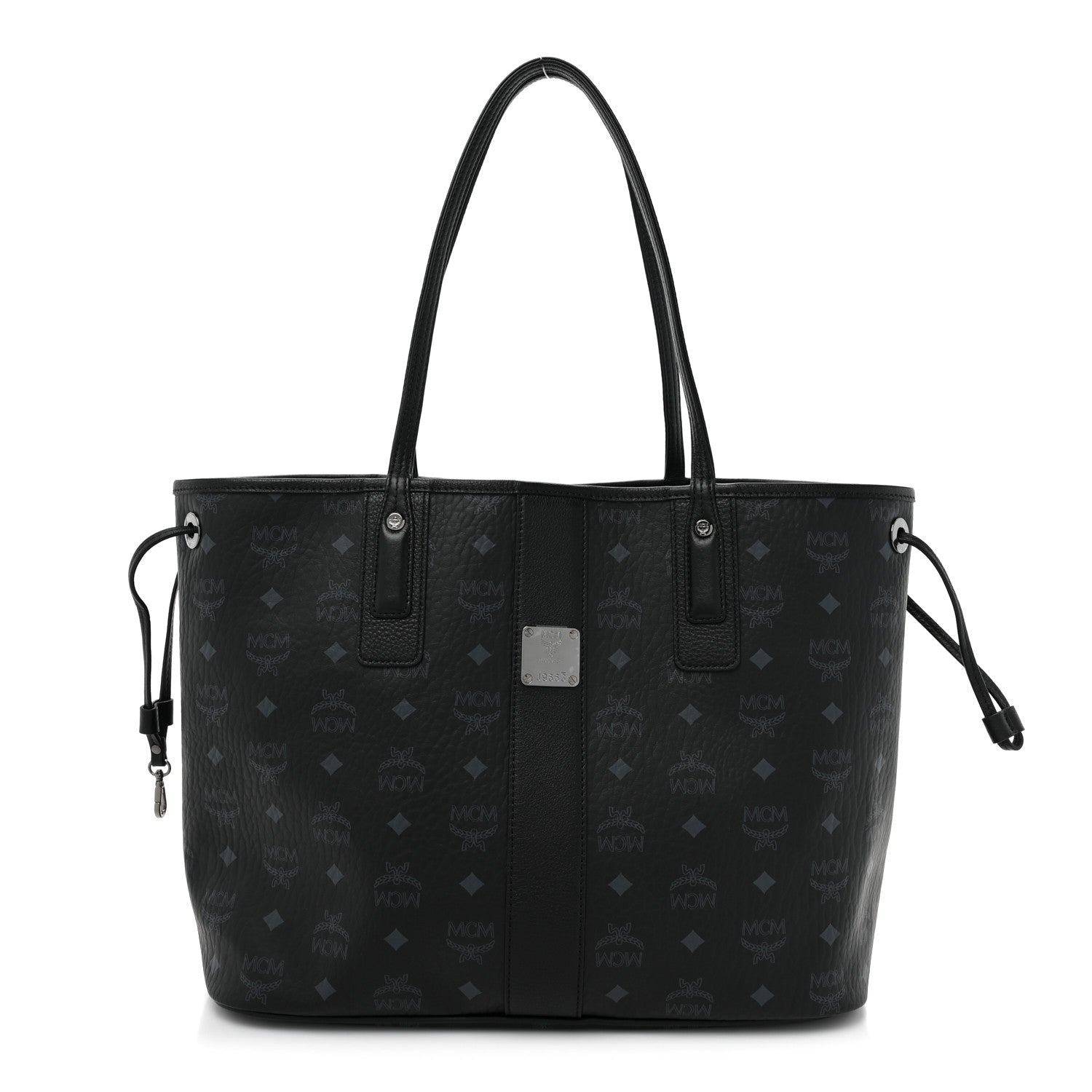 MCM Visetos Medium Liz Reversible Shopper Tote Black 1 of 16