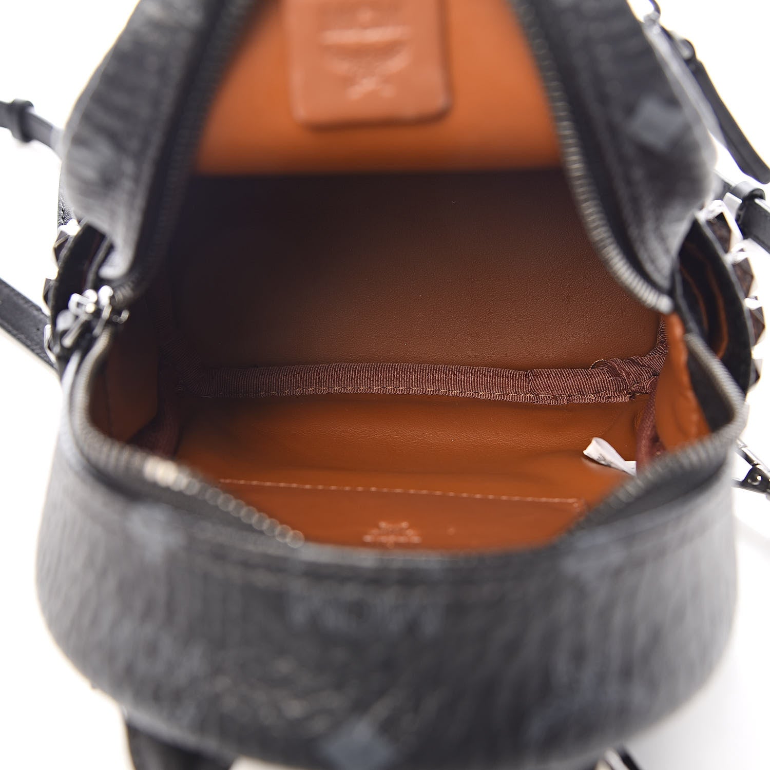 MCM Visetos Side Stud X-Mini Stark Bebe Boo Backpack Black 5 of 11
