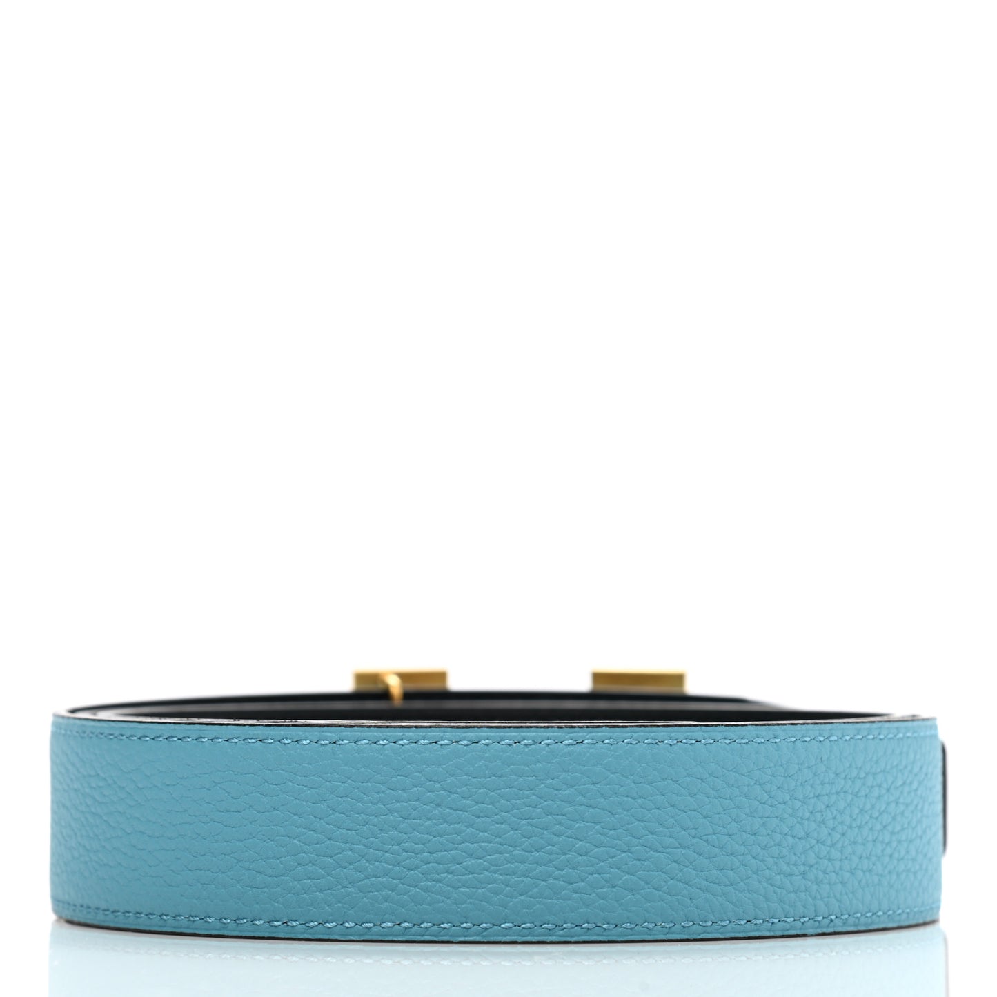 Togo Sombrero 32mm Guilloche H Belt 100 Bleu Du Nord Bleu Obscur
