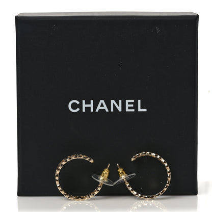 Chanel Metal CC Hoop Earrings Gold 6 of 6