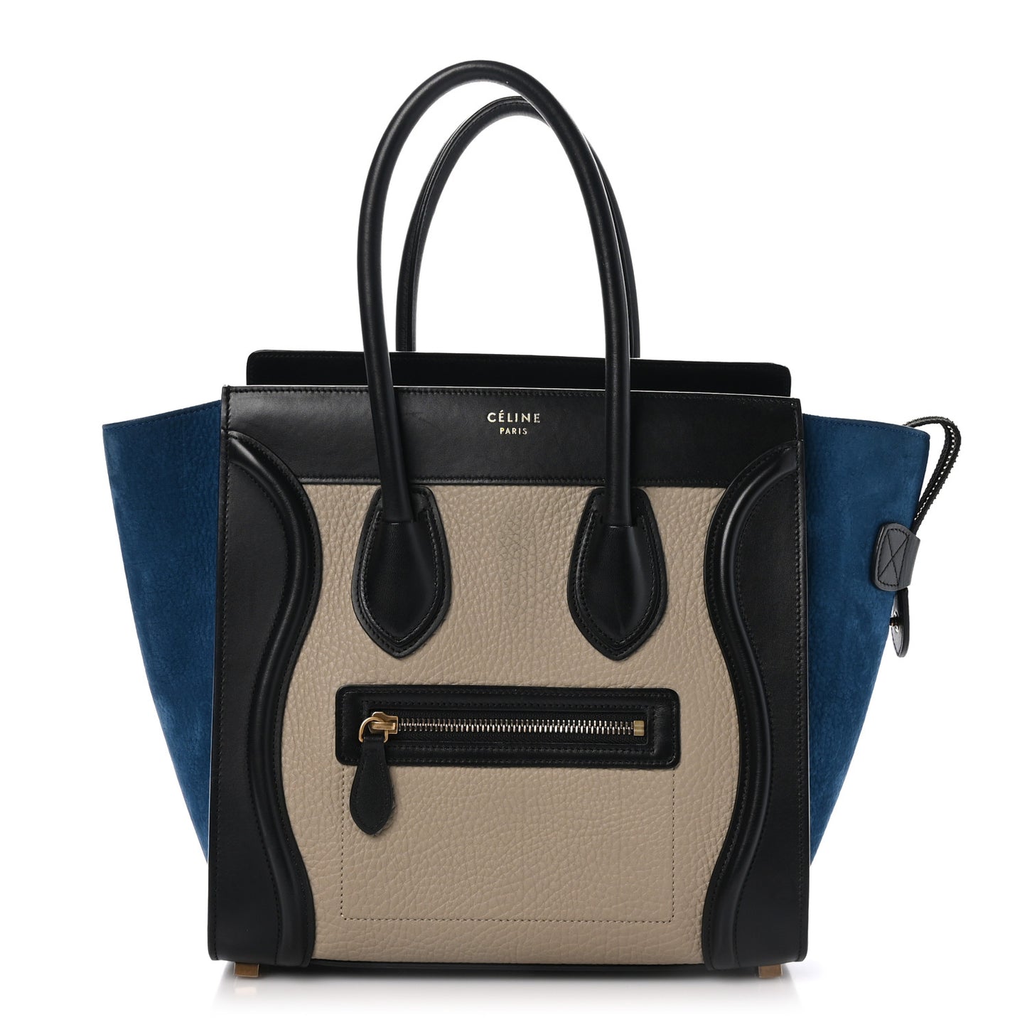 Bullhide Calfskin Nubuck Micro Tri-Color Luggage Light Taupe