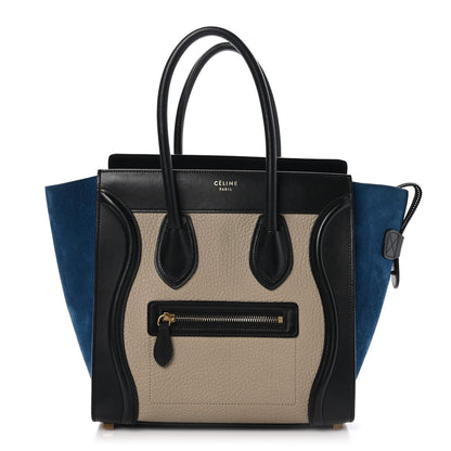 Celine Bullhide Calfskin Nubuck Micro Tri-Color Luggage Light Taupe 1 of 9