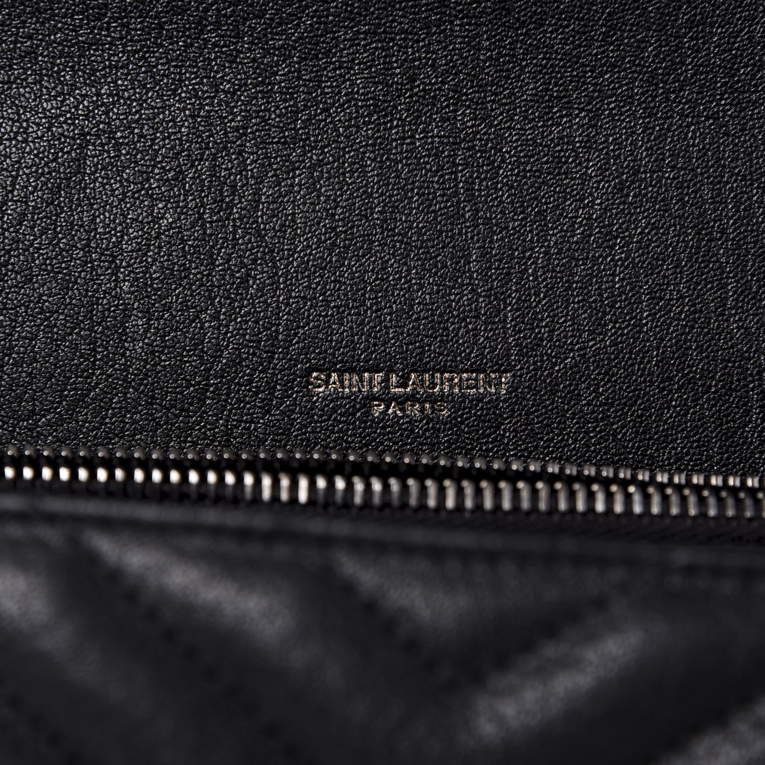 Saint Laurent Sheepskin Matelasse Chevron Monogram Large College Satchel Black 7 of 8