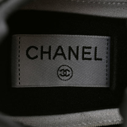 Chanel Velvet Calfskin Mixed Fibers CC Sneakers 40 Black 6 of 9