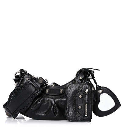 Balenciaga Agneau Arena Le Cagole Shoulder Bag XS Black 1 of 10