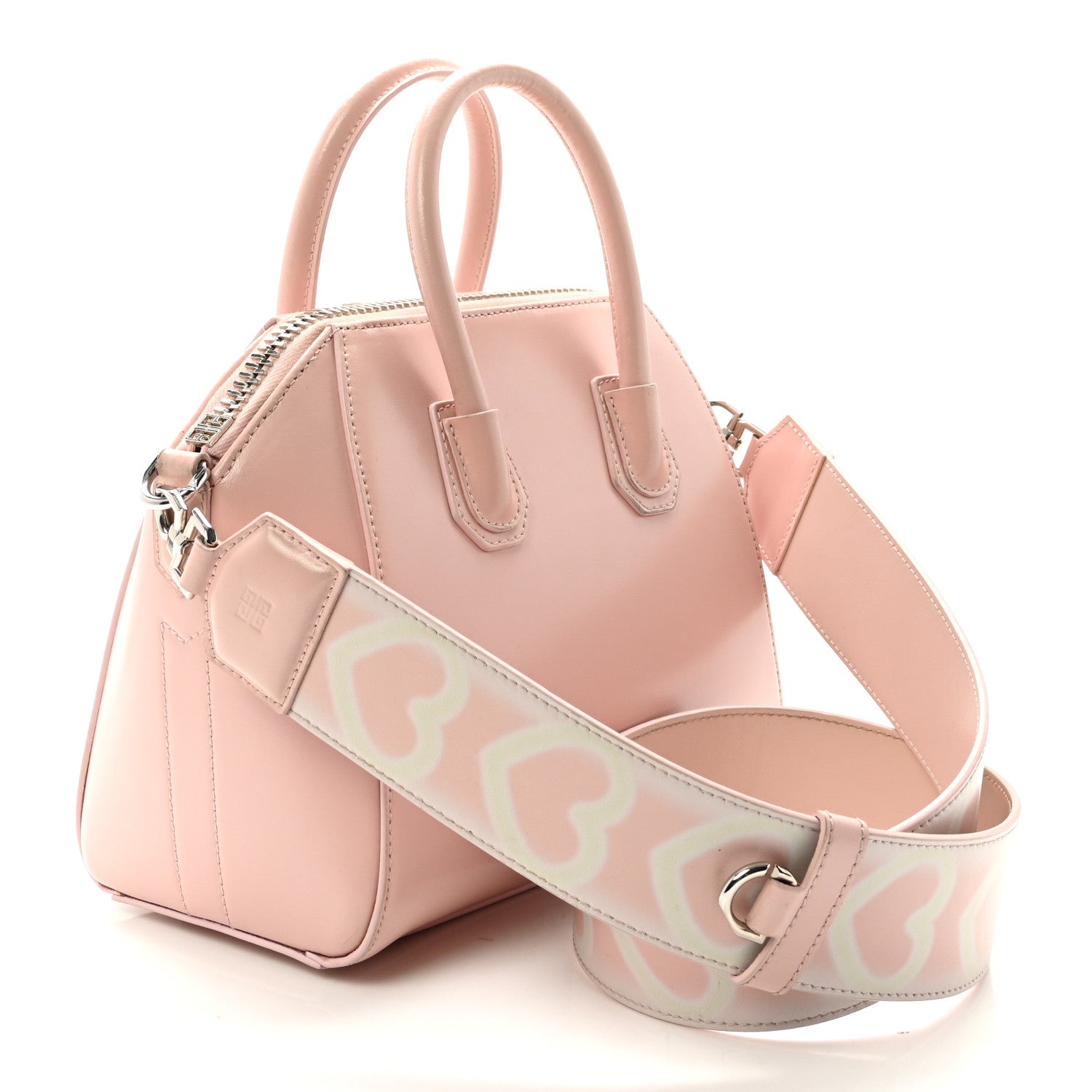 Givenchy Box Calfskin Mini Heart Antigona Top Handle Bag Blush Pink 3 of 9