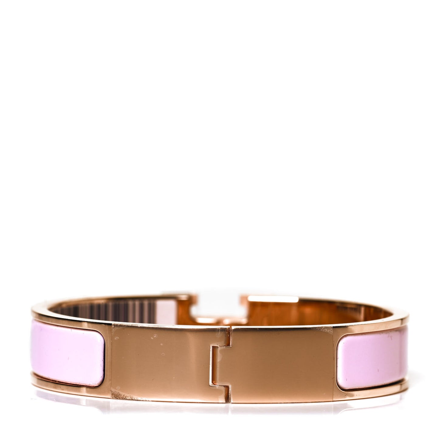 Enamel Narrow Clic Clac H Bracelet PM Rose Dragee