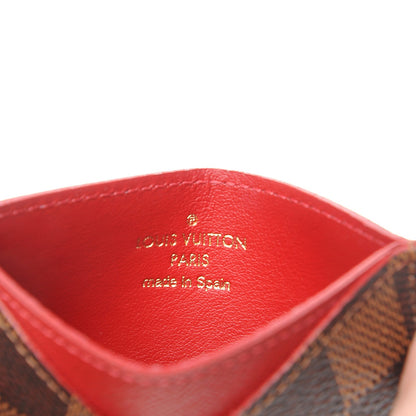 Louis Vuitton Damier Ebene Caissa Card Holder Cherry 6 of 7