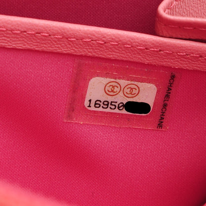 Chanel Lambskin Camellia Embossed Zip Around Large Gusset Wallet Pink 8 of 8