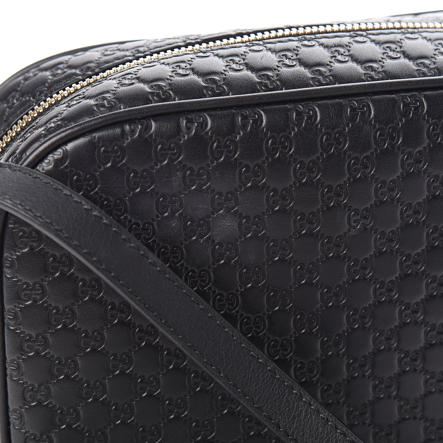 Microguccissima Mini Bree Messenger Bag Black
