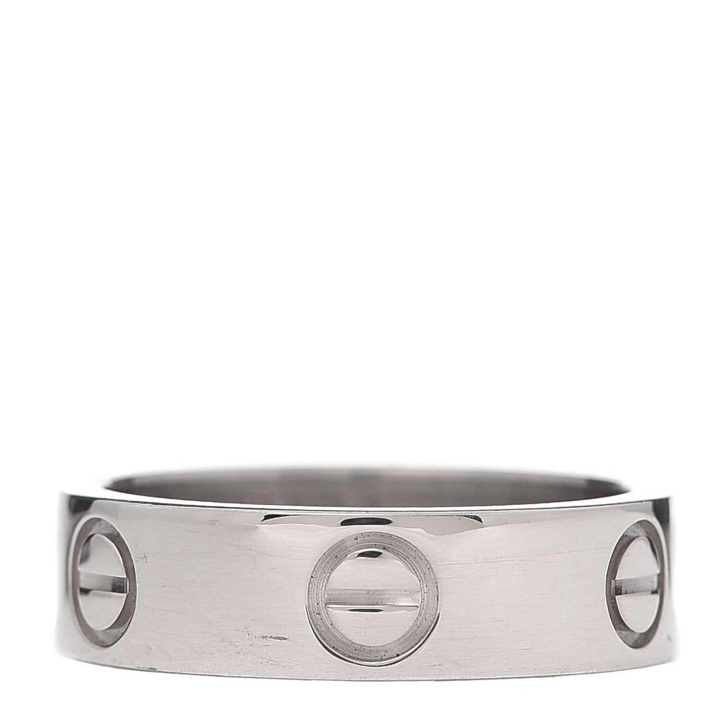 18K White Gold 5.5mm LOVE Ring 51 5.75