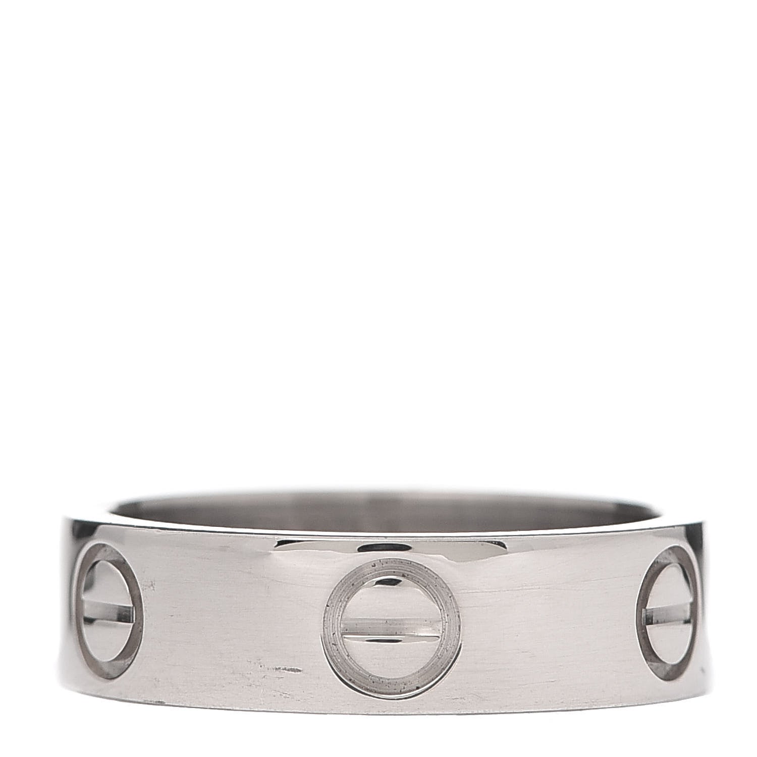 Cartier 18K White Gold 5.5mm LOVE Ring 51 5.75 1 of 4