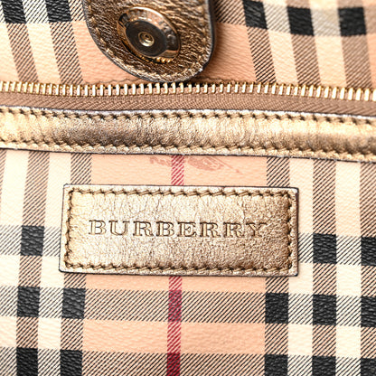 Burberry Haymarket Check Small Canterbury Tote Bronze 6 of 15