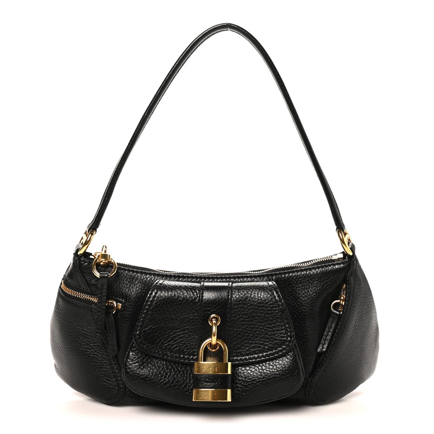 Grained Calfskin The 99 Shoulder Bag Black