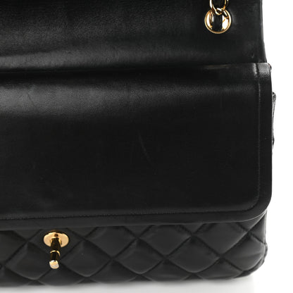 Chanel Lambskin Quilted Jumbo Double Flap Black 16 of 18