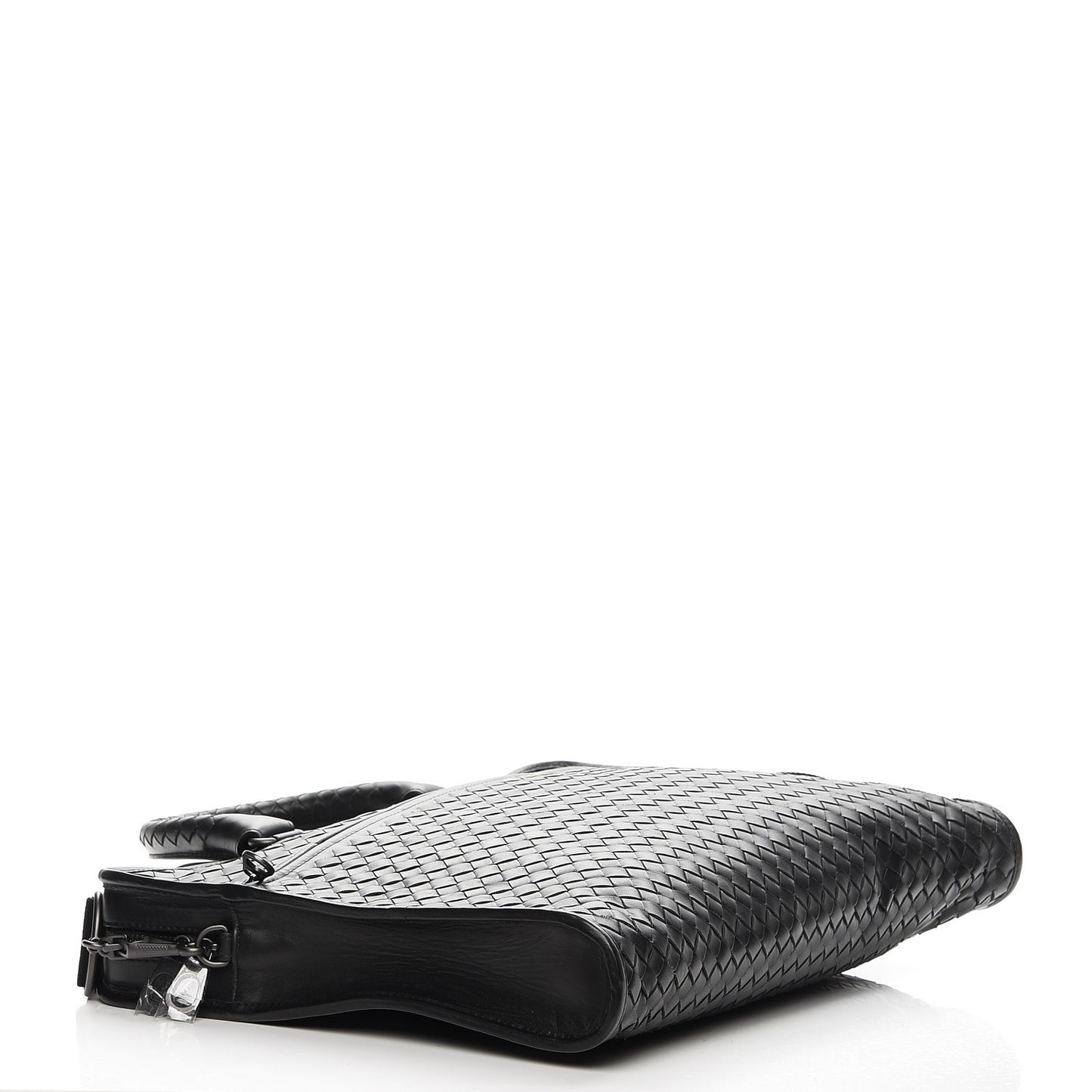 Calfskin Intrecciato Briefcase Nero Black