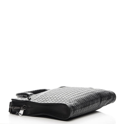 Bottega Veneta Calfskin Intrecciato Briefcase Nero Black 4 of 9