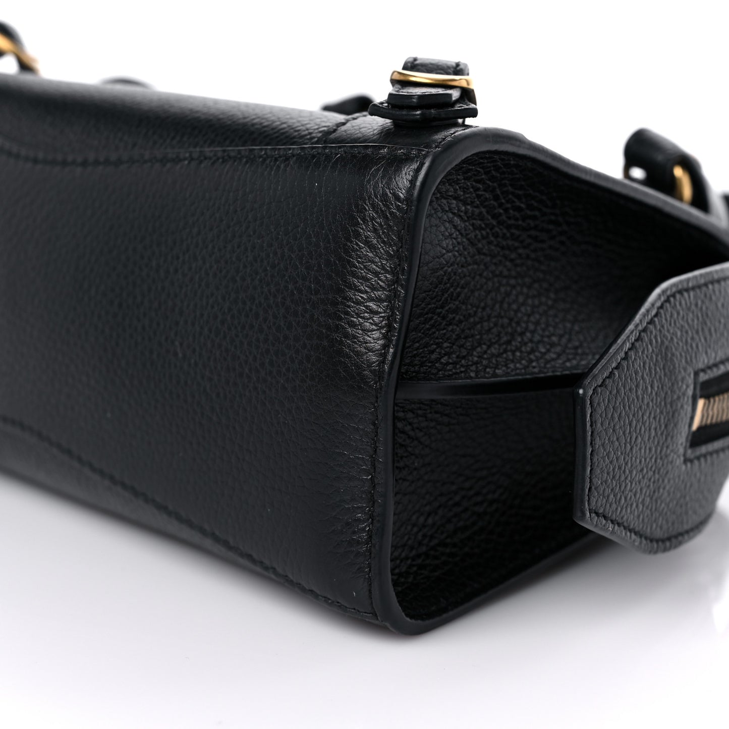 Grained Calfskin Neo Classic Gold Hardware Mini City Black