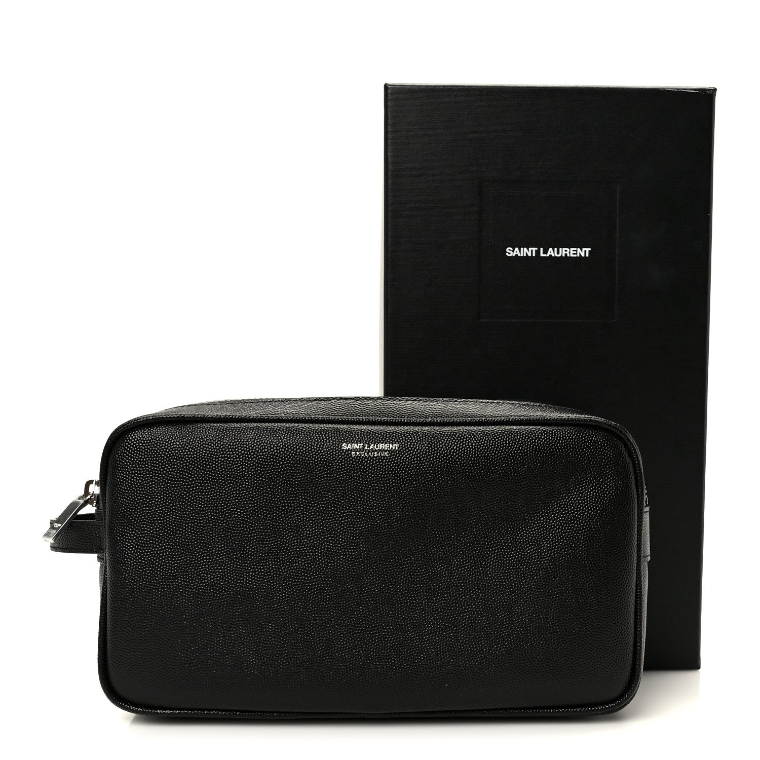 Saint Laurent Grain De Poudre Toiletry Case Black 10 of 10