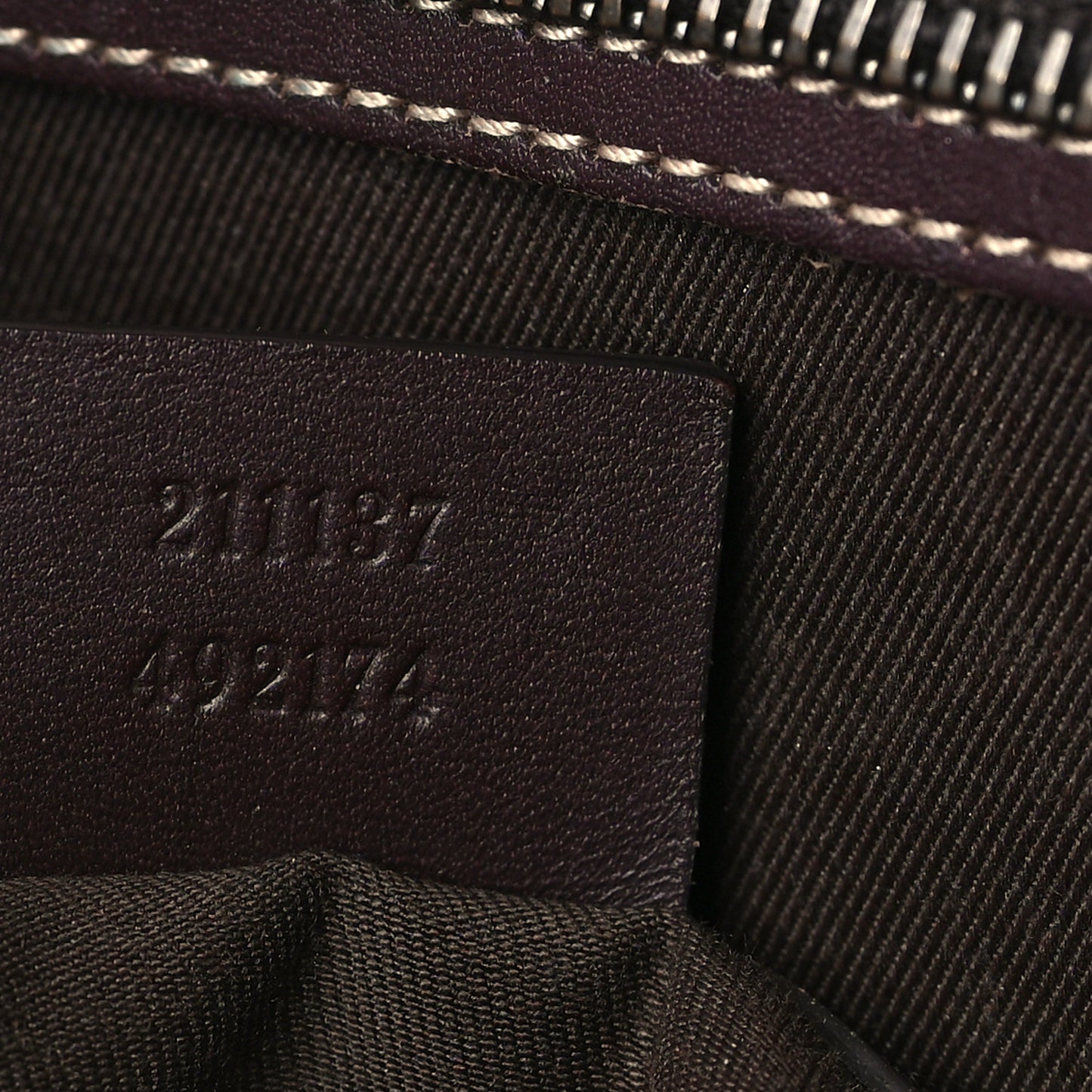 GG Supreme Monogram Medium Zippered Shopping Tote Dark Brown