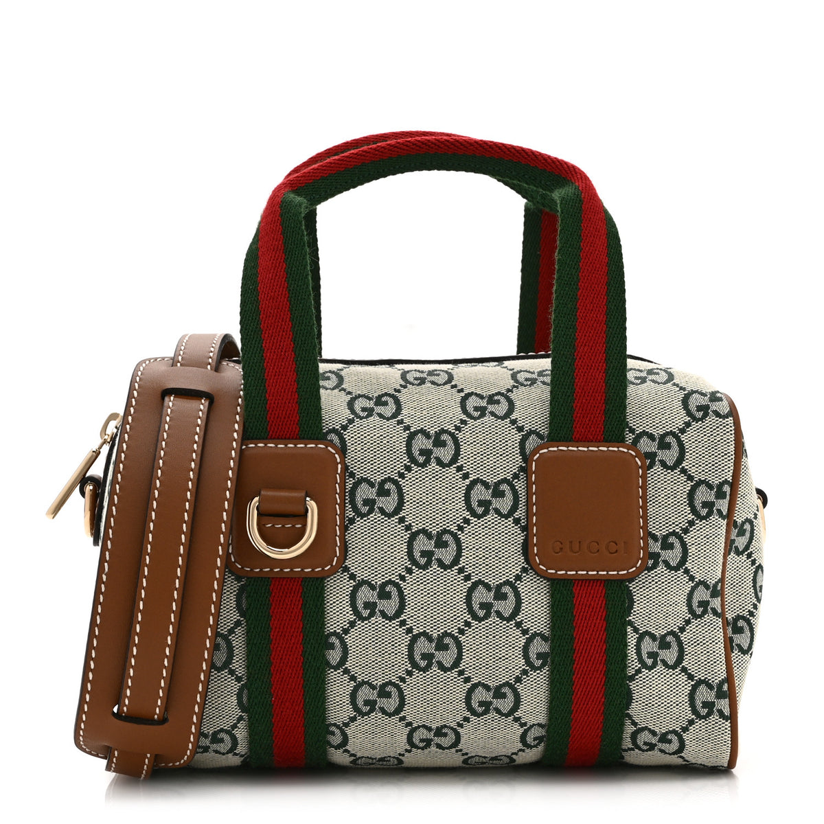 GG Supreme Web Mini GG Top Handle Bag Green Beige