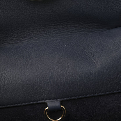 Salvatore Ferragamo Calfskin Jet Set Top Handle Bag Grey Navy 13 of 14