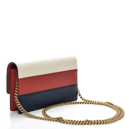 Gucci Calfskin Queen Margaret Chain Wallet Blue Agata Hibiscus Red Mystic White 12 of 18
