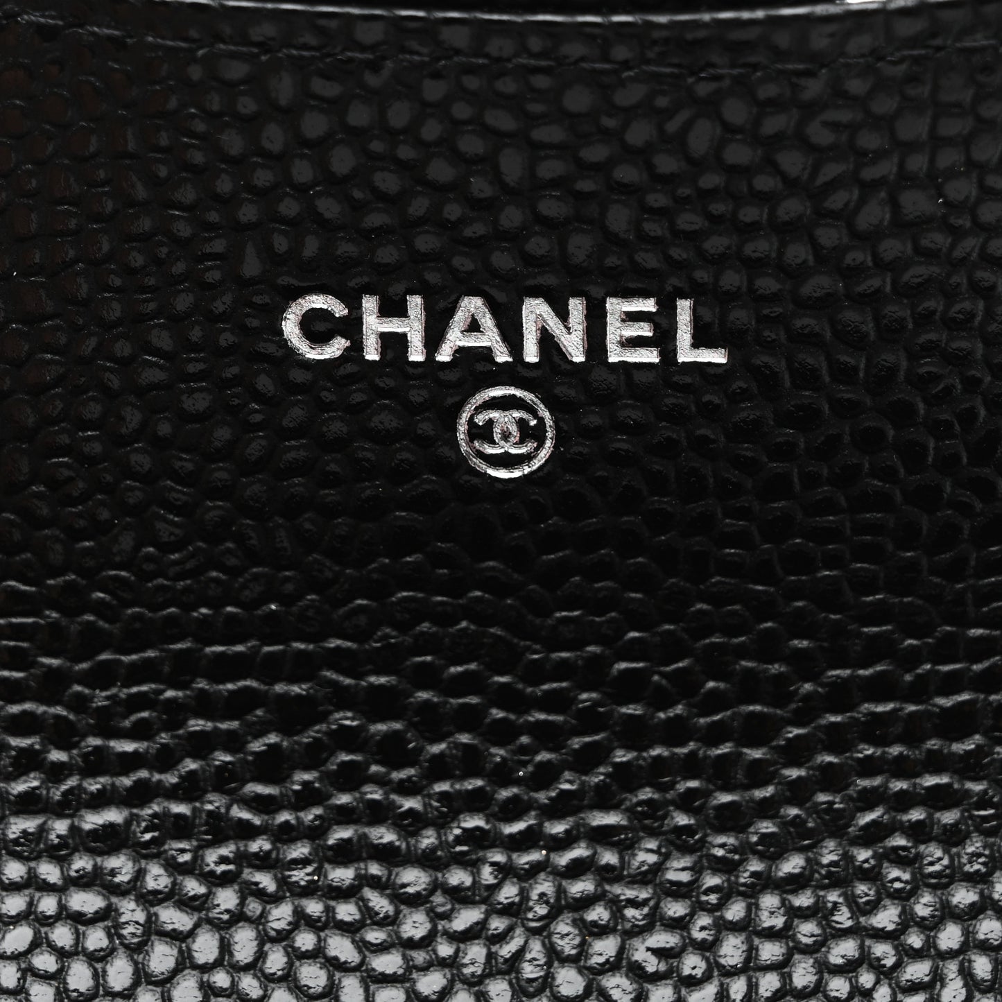 Caviar Quilted Flap Card Holder Black