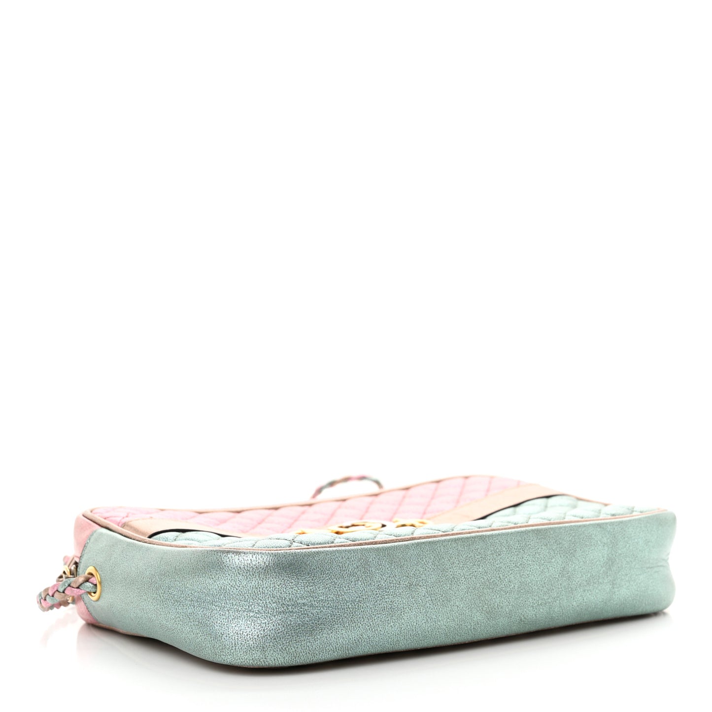 Laminated Nappa Trapuntata Small Zumi Shoulder Bag Rosa