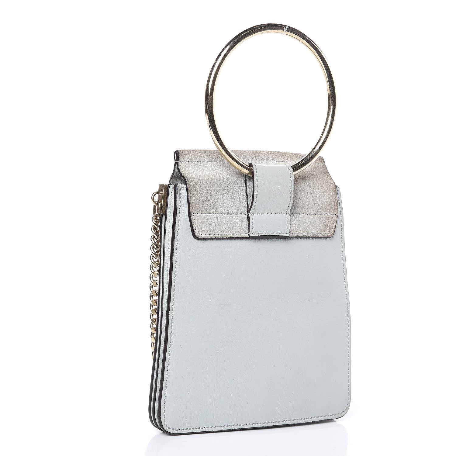 Chloe Suede Calfskin Mini Faye Bracelet Bag Airy Grey 3 of 13