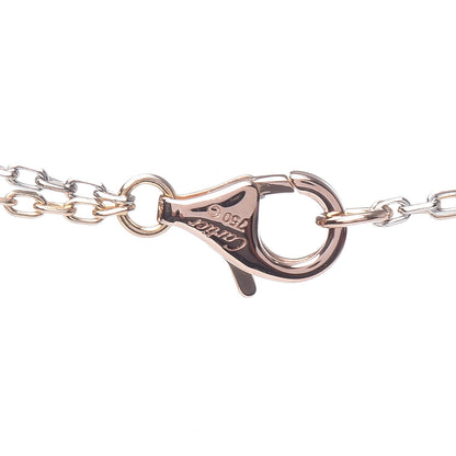 Cartier 18K White Pink Gold Diamond Three Ring LOVE Pendant Necklace 6 of 7