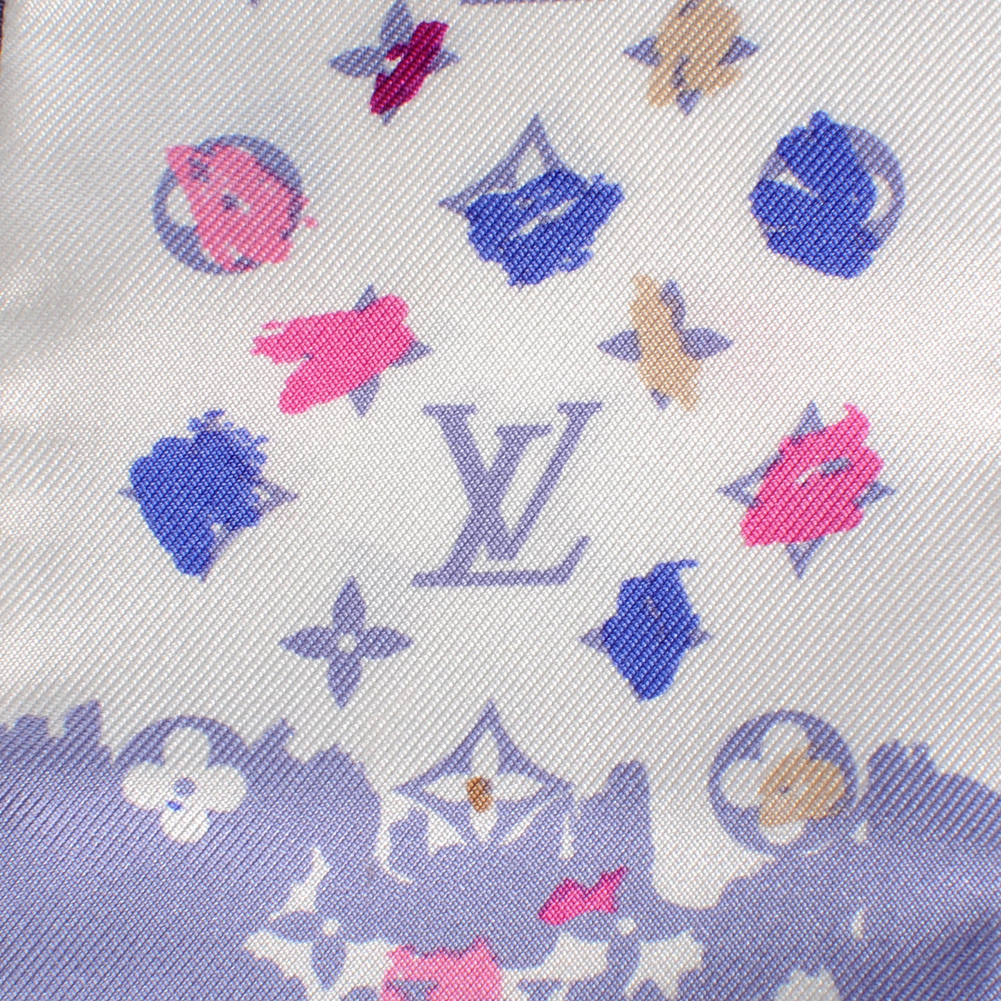 Silk Monogram Splash Bandeau