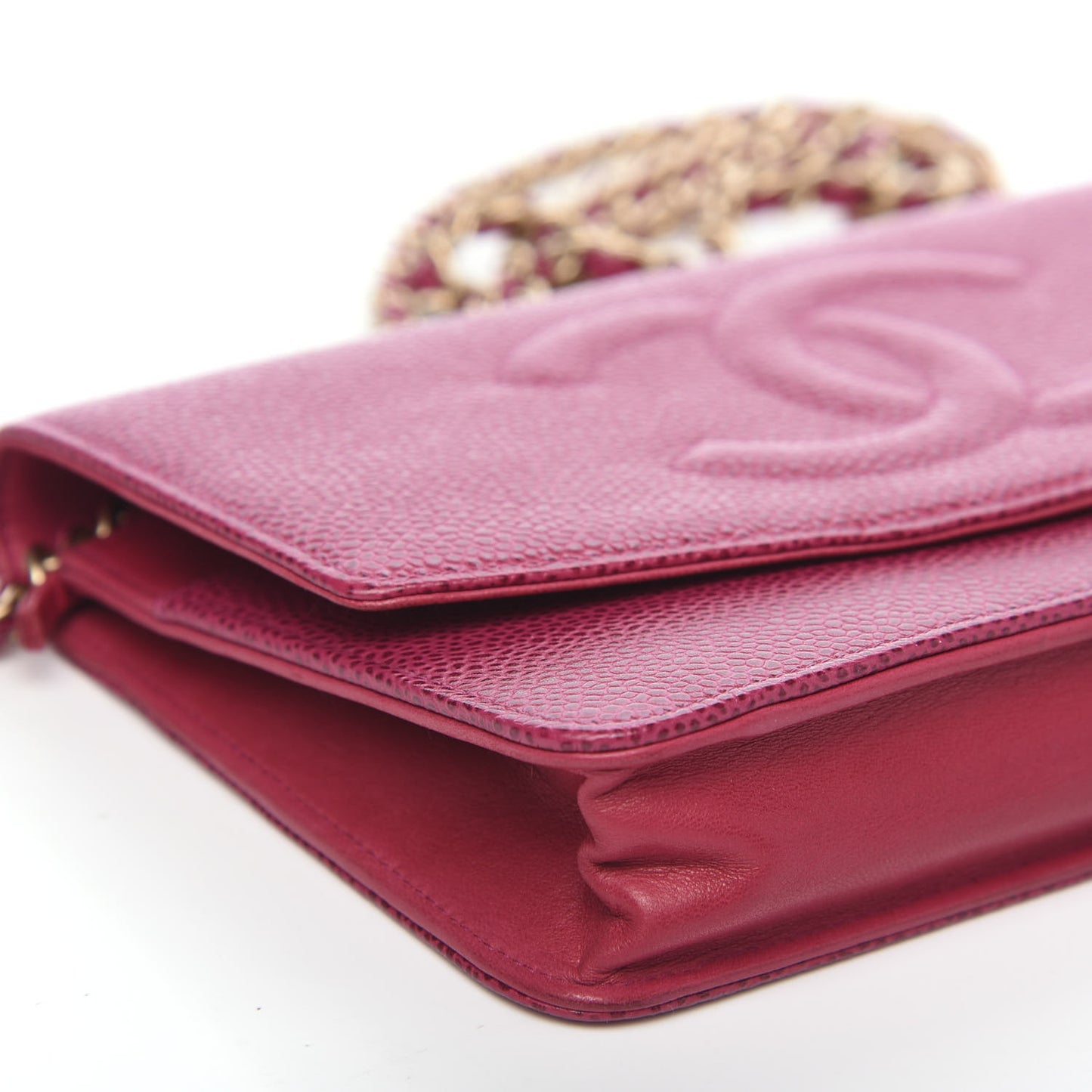 Caviar Timeless CC Wallet On Chain WOC Dark Fuchsia