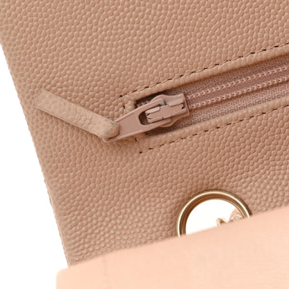 Chanel Caviar Quilted Medium Double Flap Light Beige 13 of 14