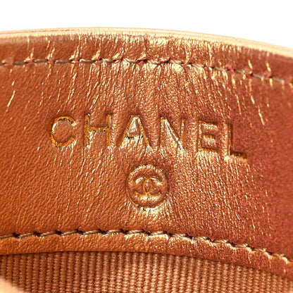 Chanel Metallic Lambskin Quilted CC Card Holder Golden 6 of 8