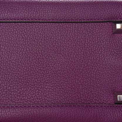 MCM Grained Calfskin Medium Milla Convertible Backpack Mystic Purple 10 of 13