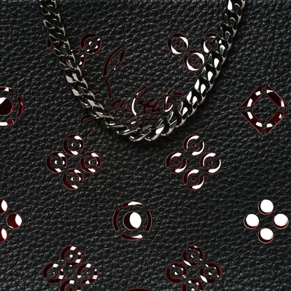 Christian Louboutin Calfskin Empire Loubinthesky Loubila Chain Clutch Black 7 of 9